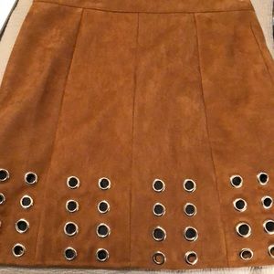Suede skirt